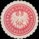 Siegelmarke Der Landrat Rosenberg Oberschlesien W0352160