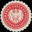 Siegelmarke Der Landrat Rosenberg-Oberschlesien W0386018